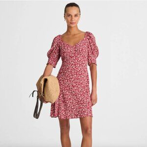 NWT - Madewell Puff-Sleeve Mini Dress in Floral